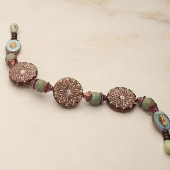 6 Packs: 25 ct. (150 total) Bronze Sunburst Czech Glass Bead Mix by Bead Landing™